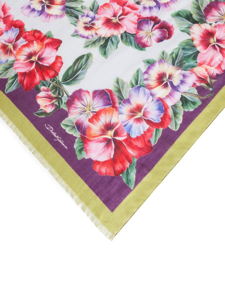 Floral silk scarf