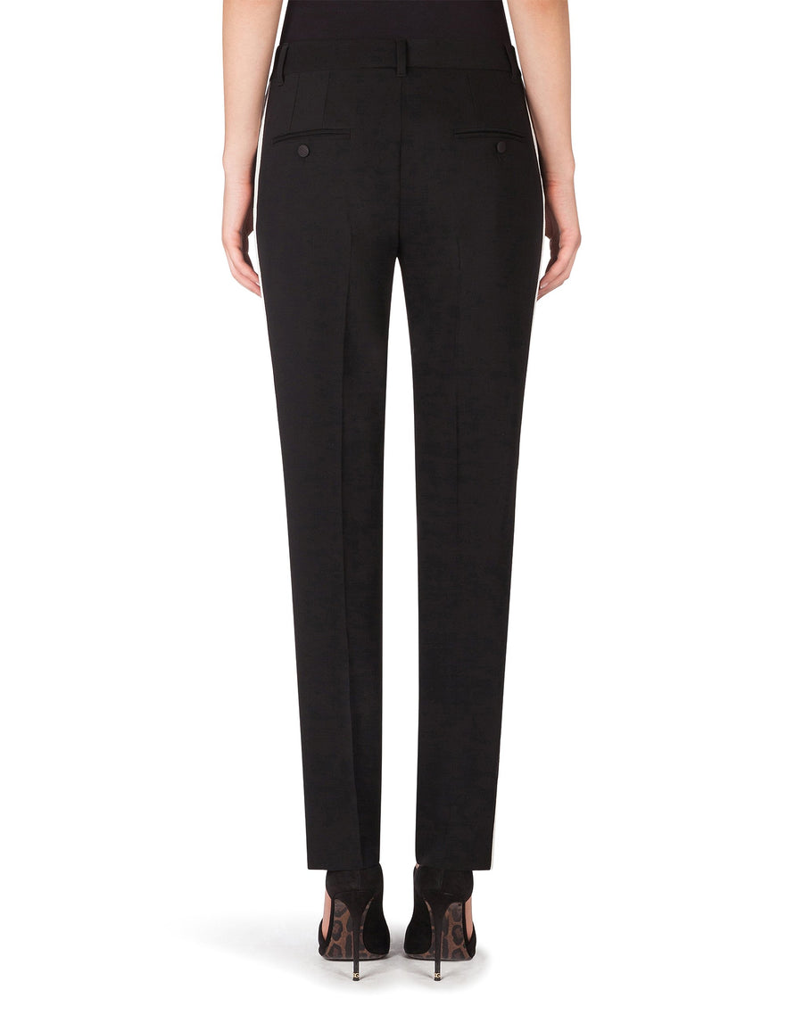 Low waist trousers in wool