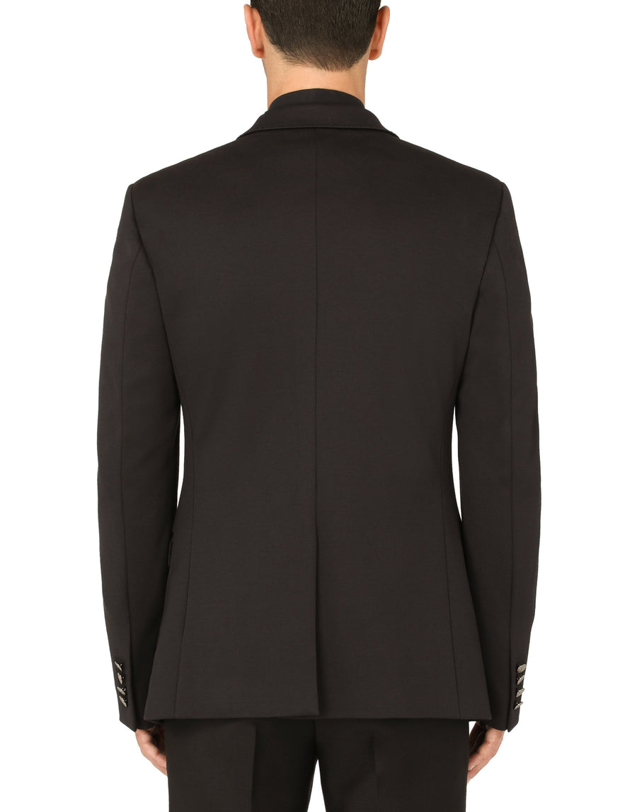 Dolce & Gabbana Coat With Lapels In Solid-Coloured Wool