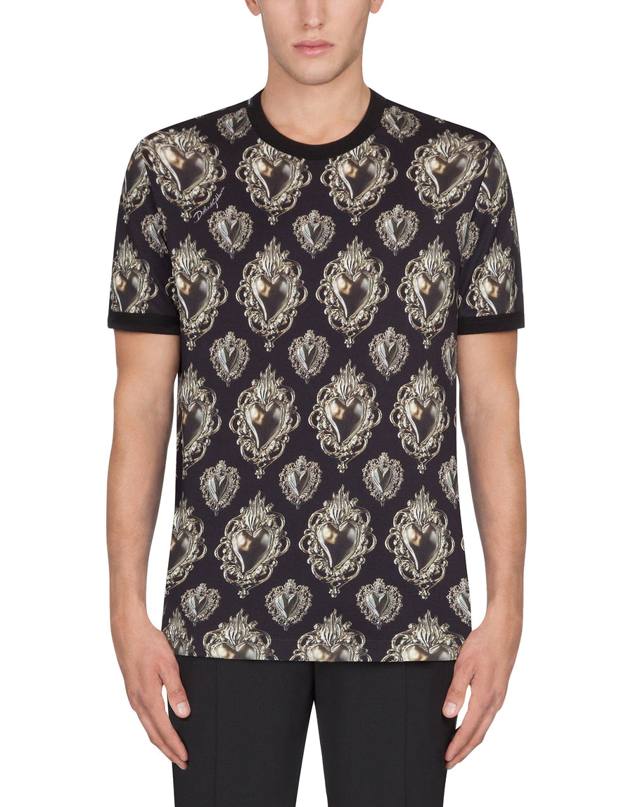 Printed cotton t-shirt