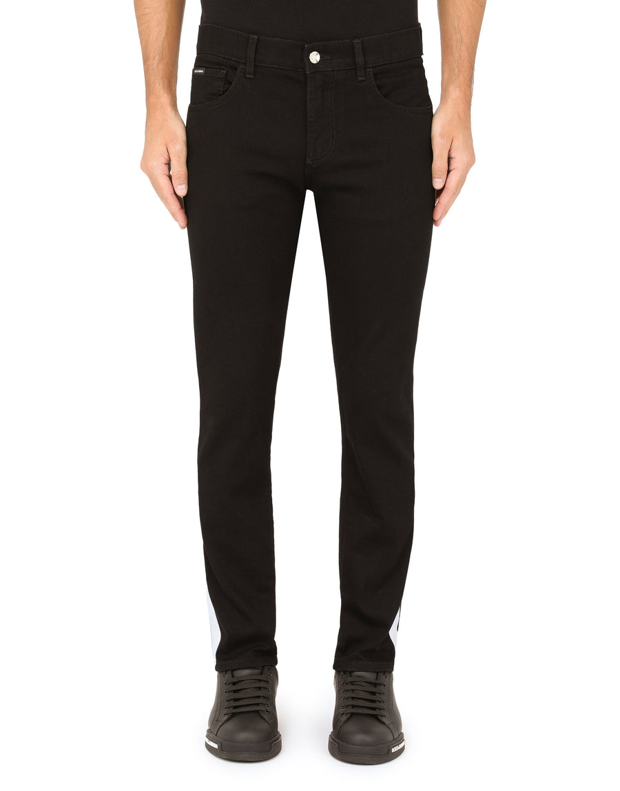 Five pockets slim cotton trousers