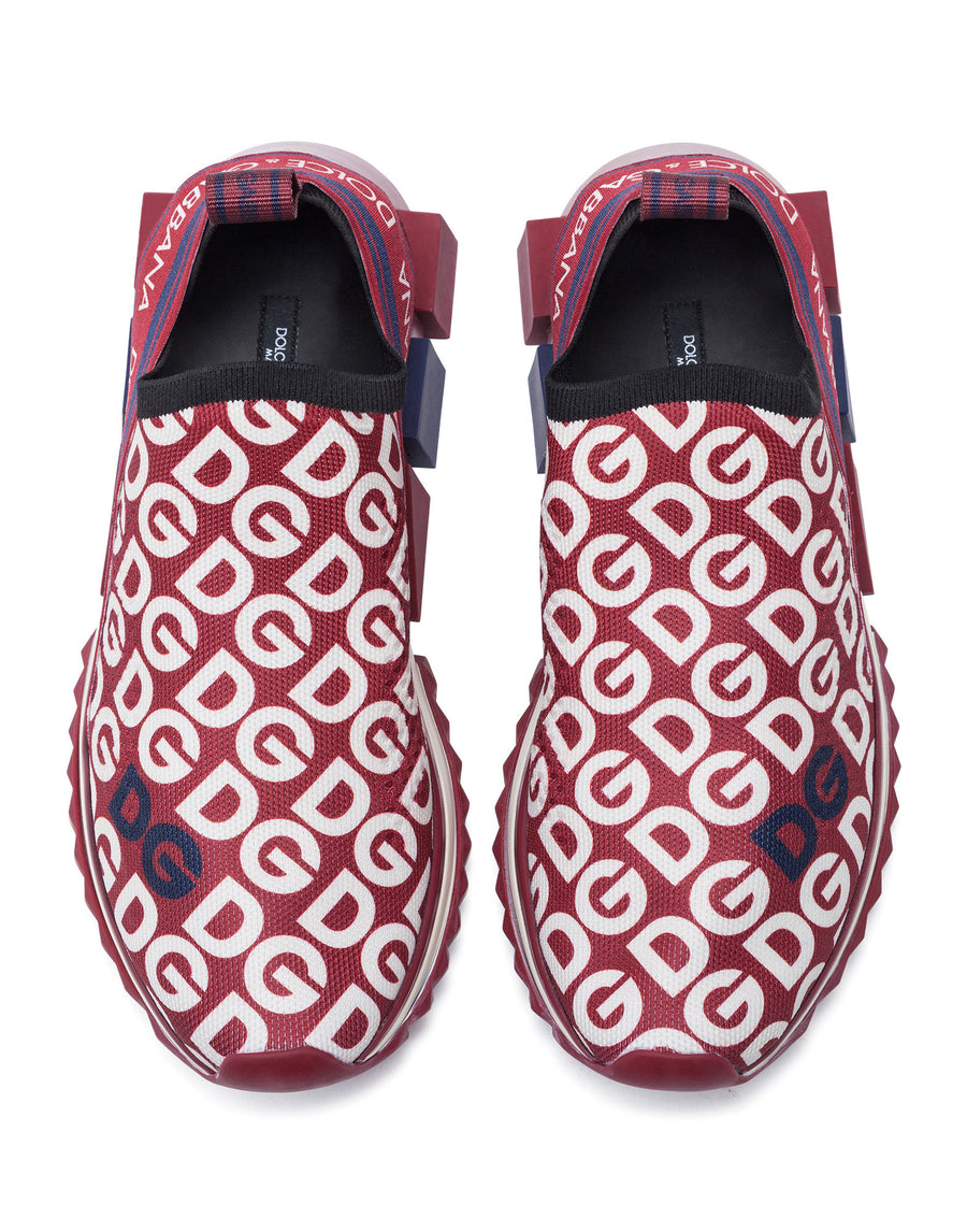 Slip-on sneakers in stretch mesh with DG logo