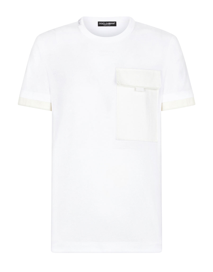 Cotton t-shirt with patch pocket