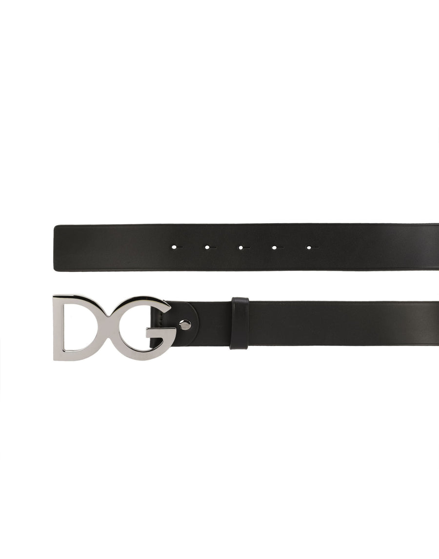 Smooth leather belt DG buckle