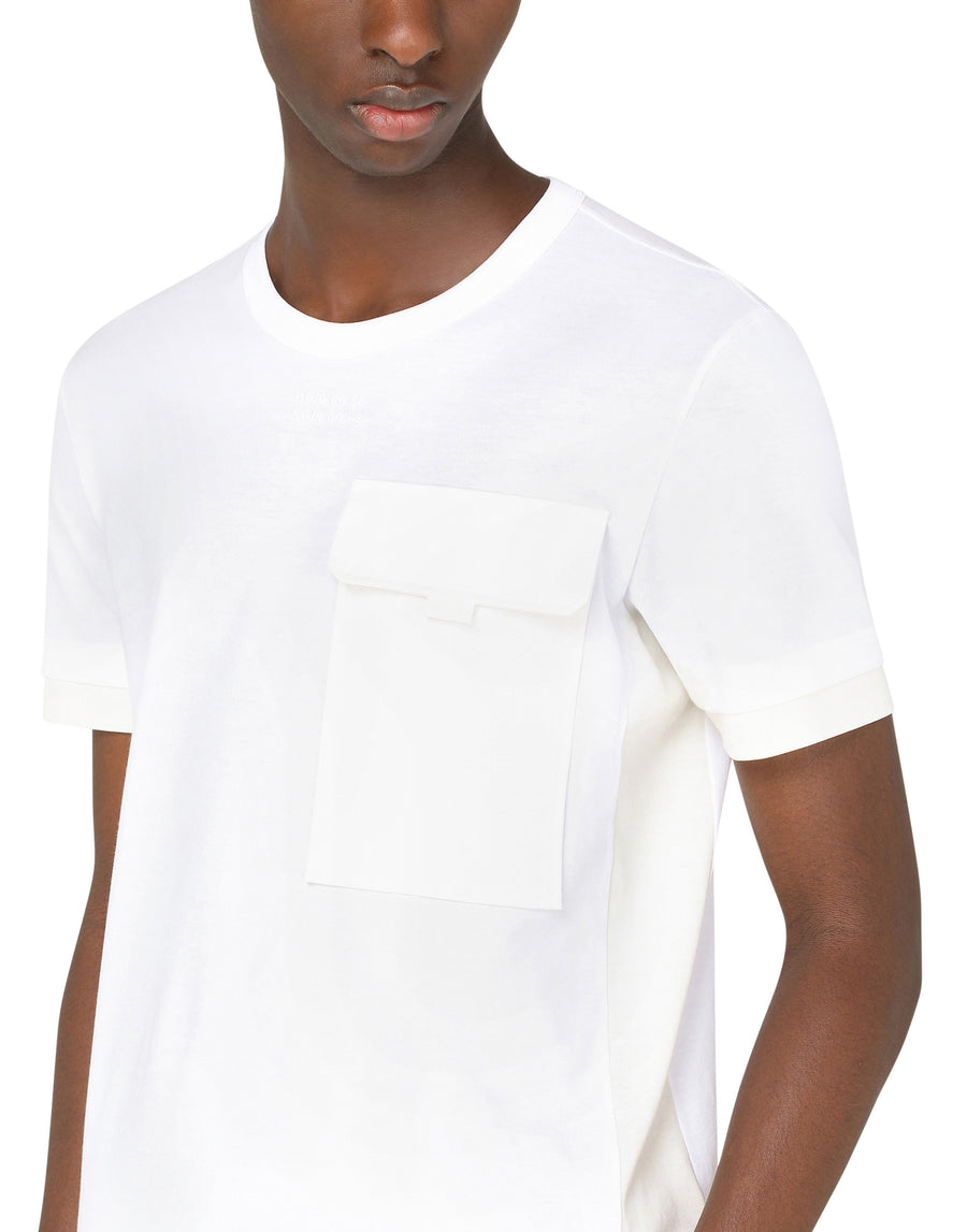 Cotton t-shirt with patch pocket