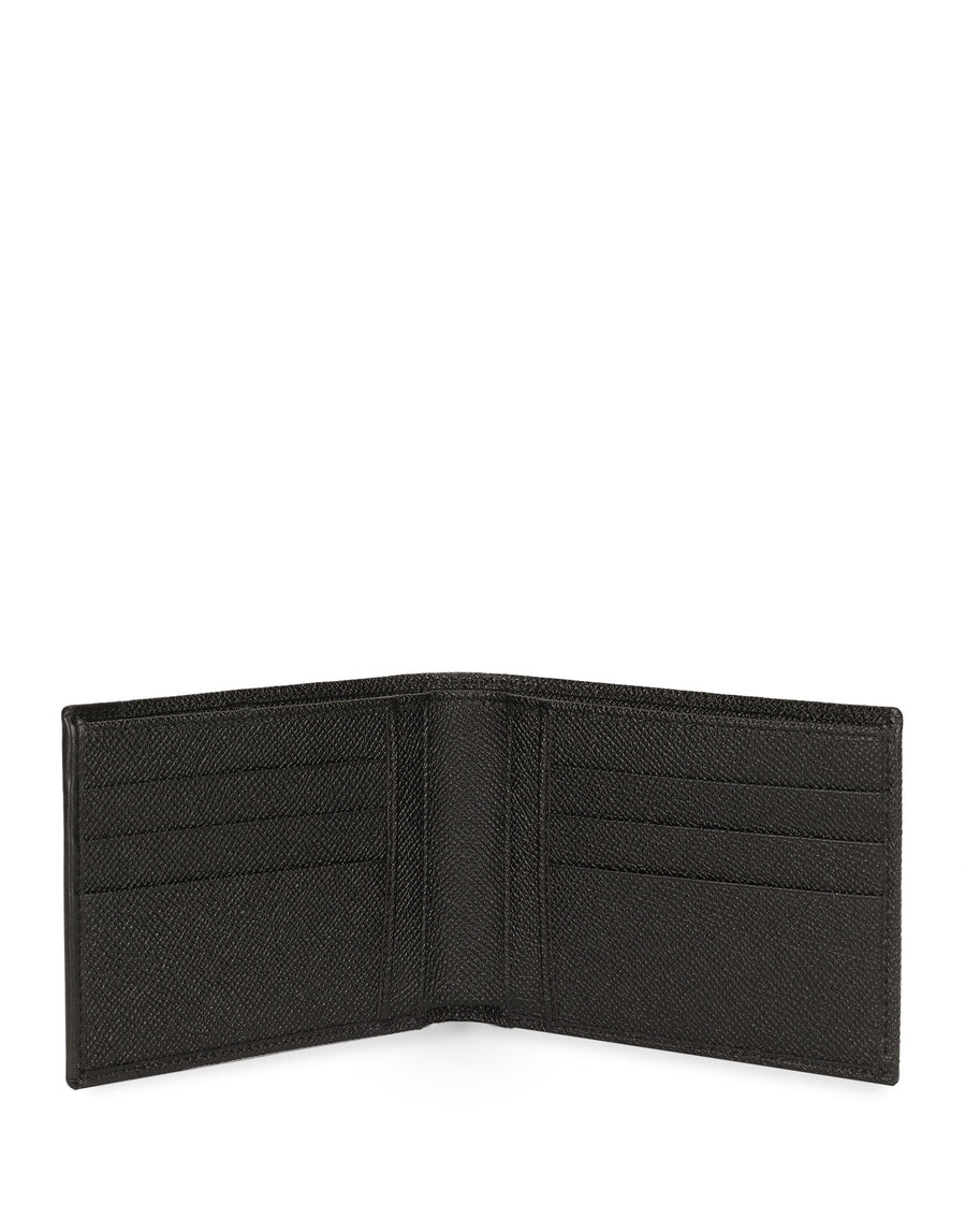 Solid-coloured leather wallet