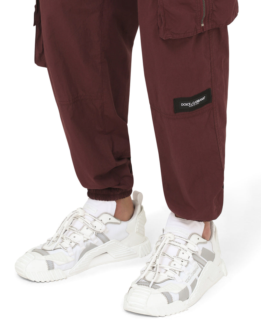 Garment-dyed cotton jogging pants