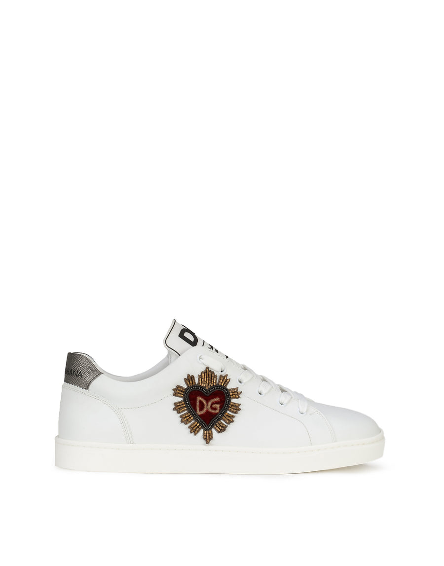 Sneakers with laces, DG logo and sacred heart