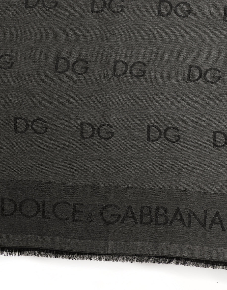 Modal and cashmere scarf with DG logo lettering