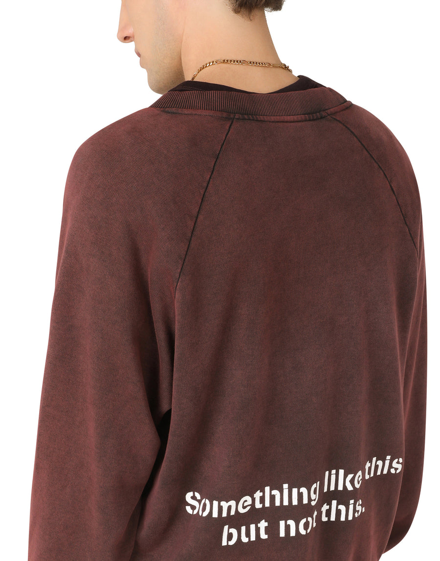 Round-neck jersey sweatshirt with patch embellishment