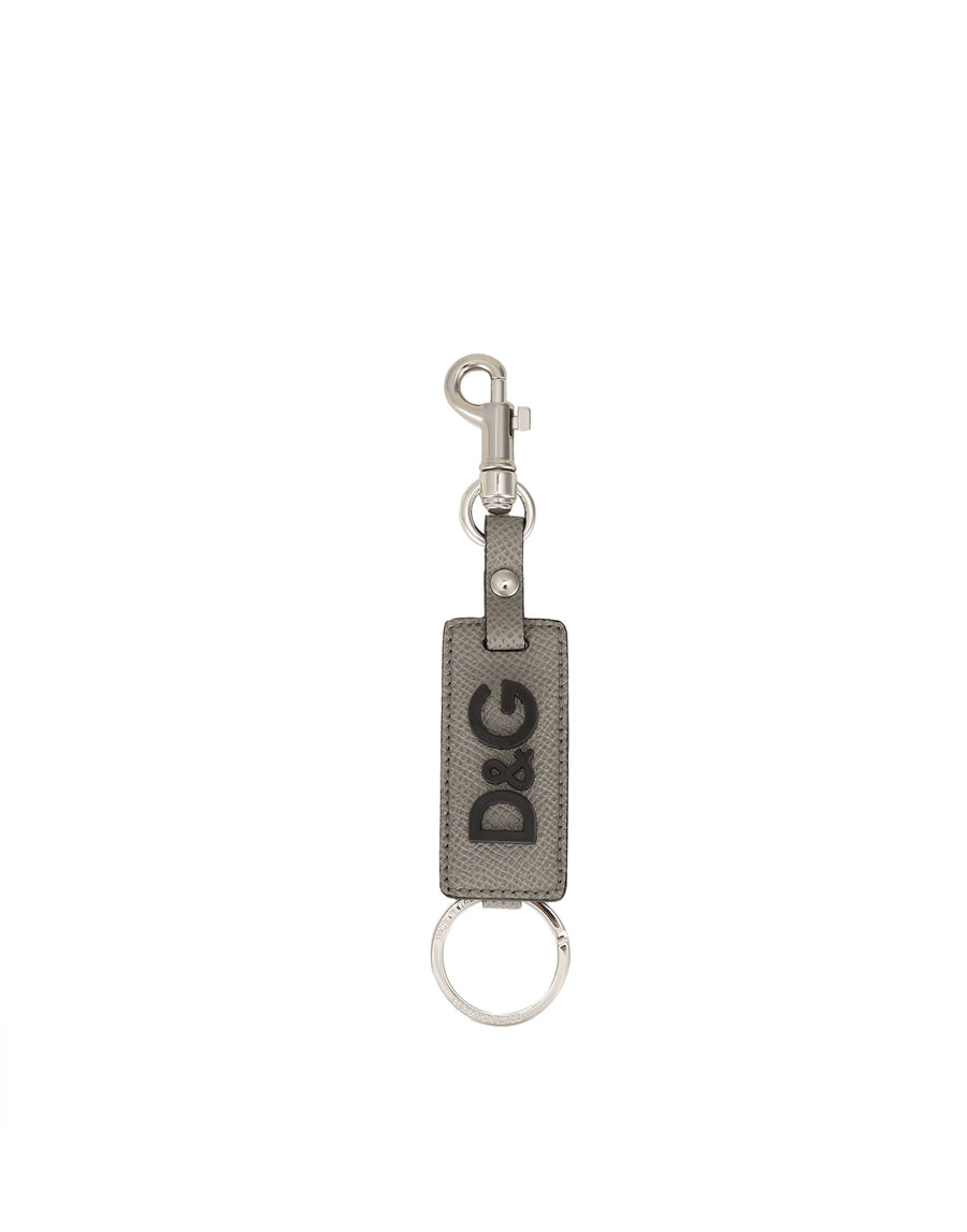 Leather keyring DG logo with snap-hook