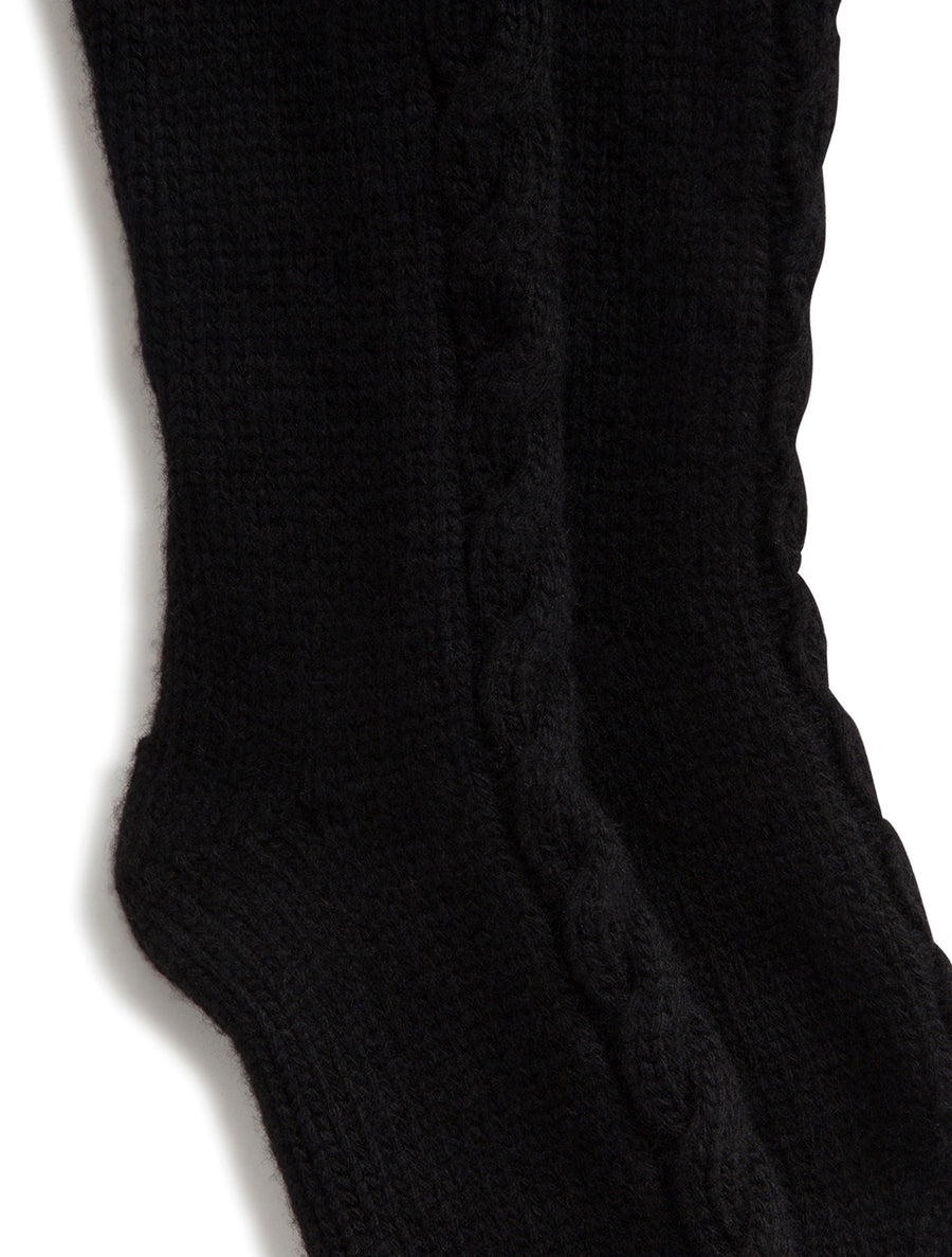 CABLE-KNIT WOOL SOCKS