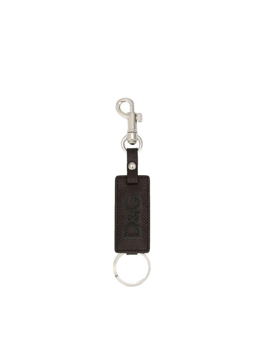 Leather keyring DG logo with snap-hook