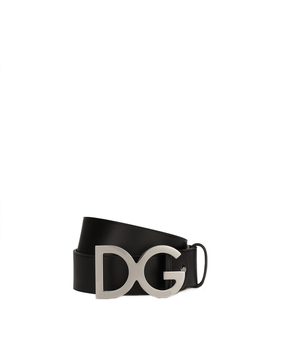 Smooth leather belt DG buckle