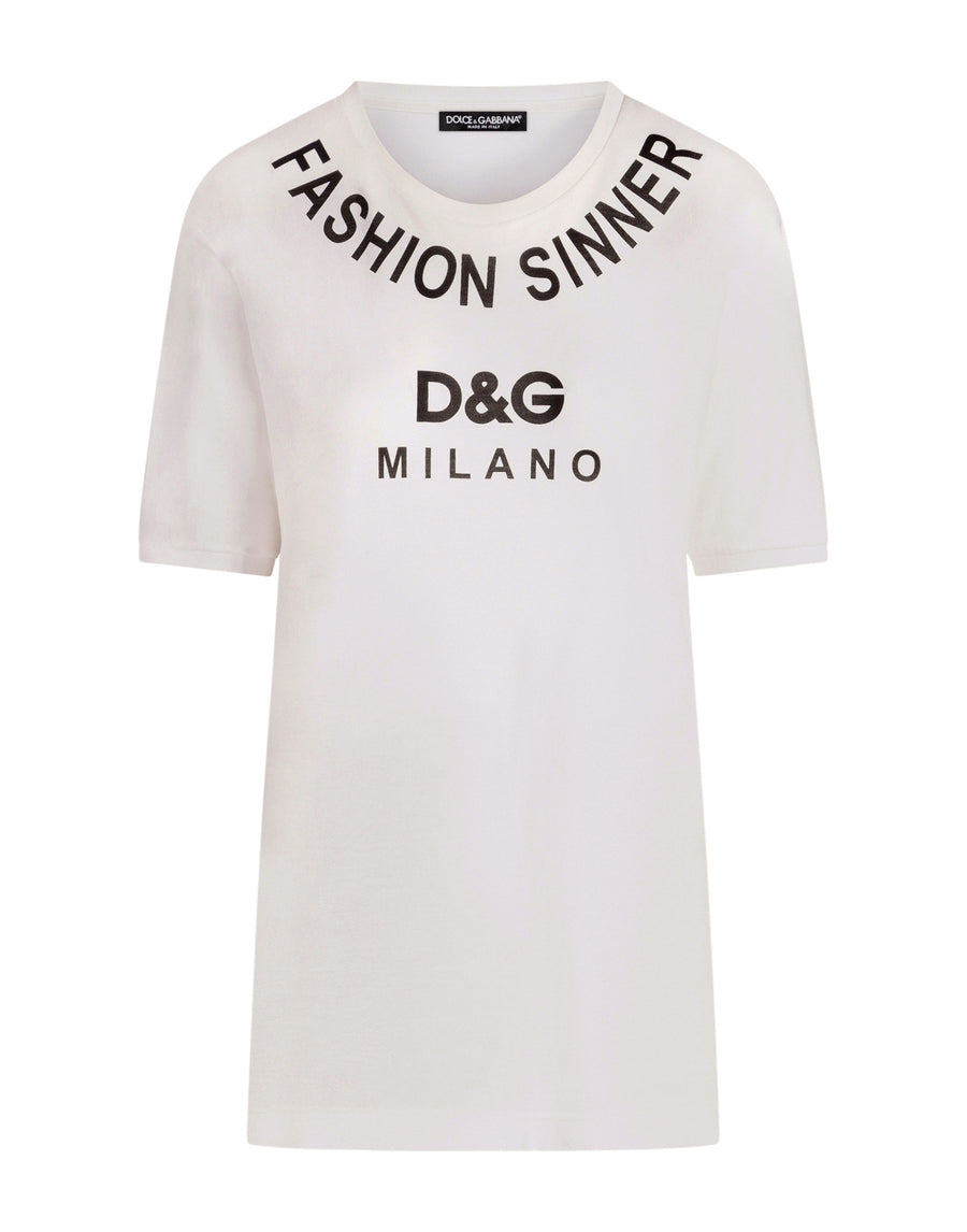 Dolce & Gabbana T-Shirt In Solid-Coloured Cotton