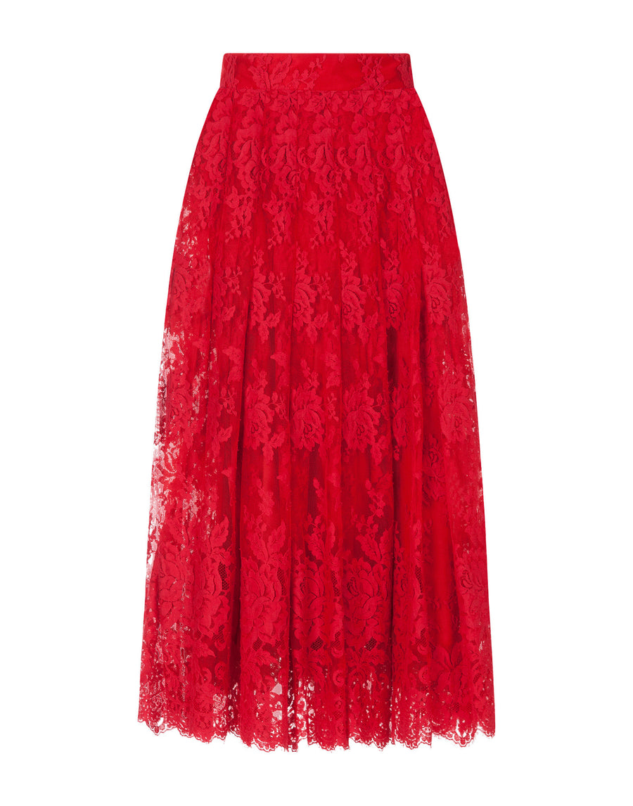 Long chantilly lace skirt