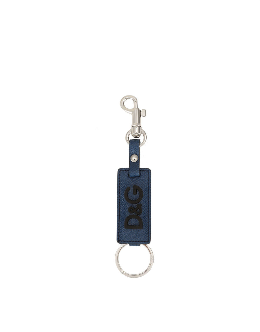 Leather keyring DG logo with snap-hook