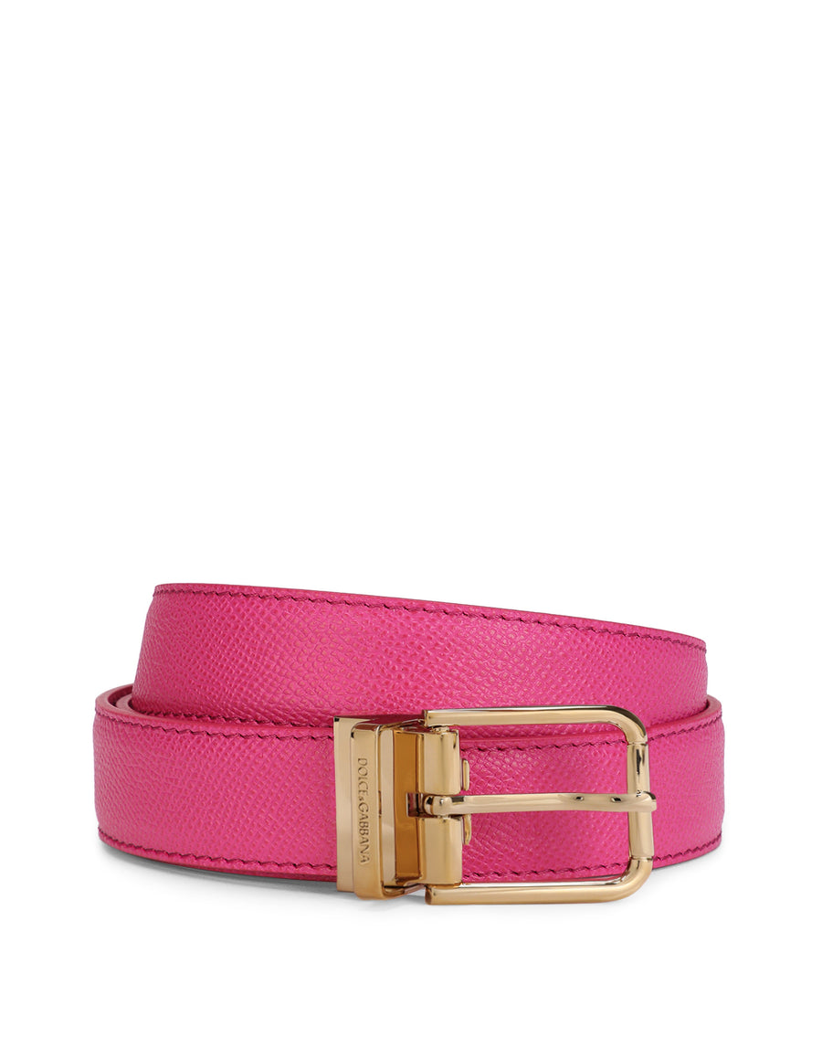 Dolce & Gabbana Belt In Solid-Coloured Calf Leather